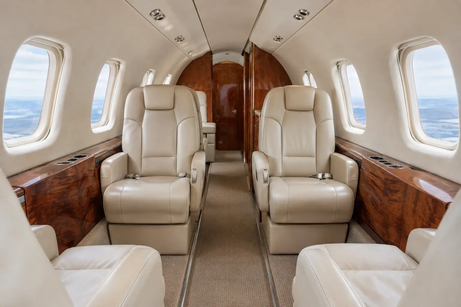 Turboprop cabin interior